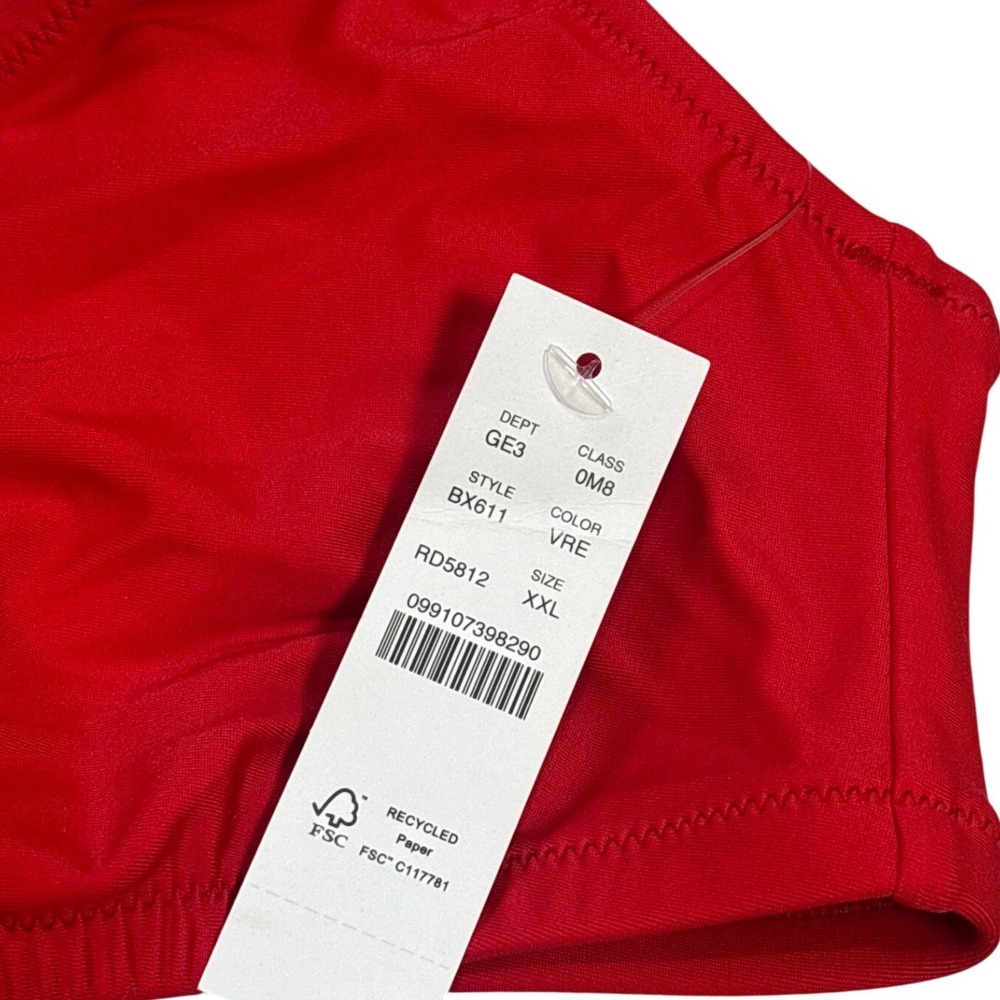 J. Crew Red Sporty‎ Scoop Neck Bikini Swim Top Size XXL - Picture 3 of 4